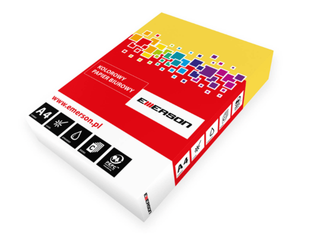 Papier kolorowy - Emerson - cytrynowy A4 500' 0