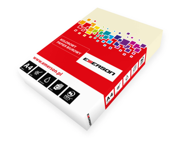 Papier kolorowy - Emerson - kość słoniowa A4 500' 0