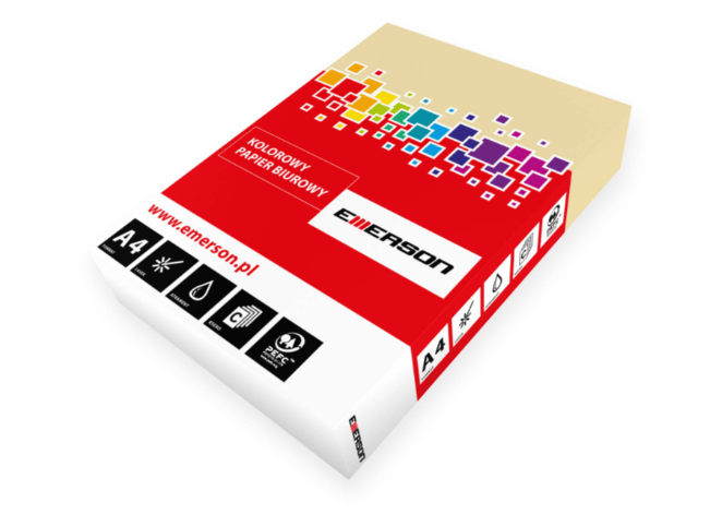 Papier kolorowy - Emerson - kremowy A4 500' 0