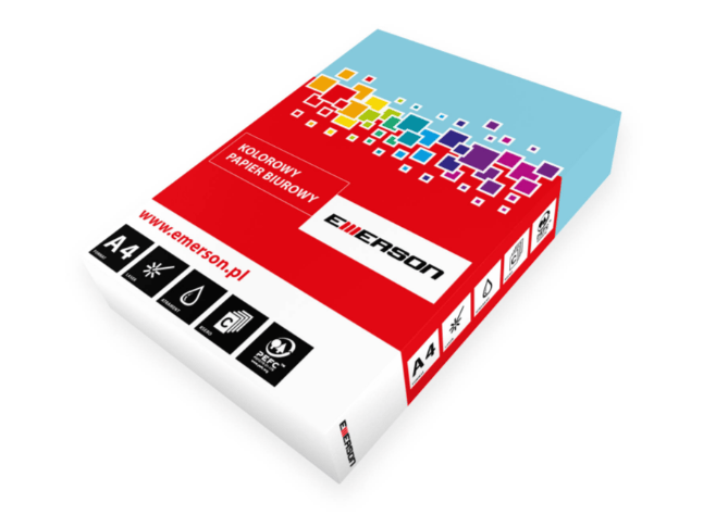 Papier kolorowy - Emerson - niebieski A4 500' 0