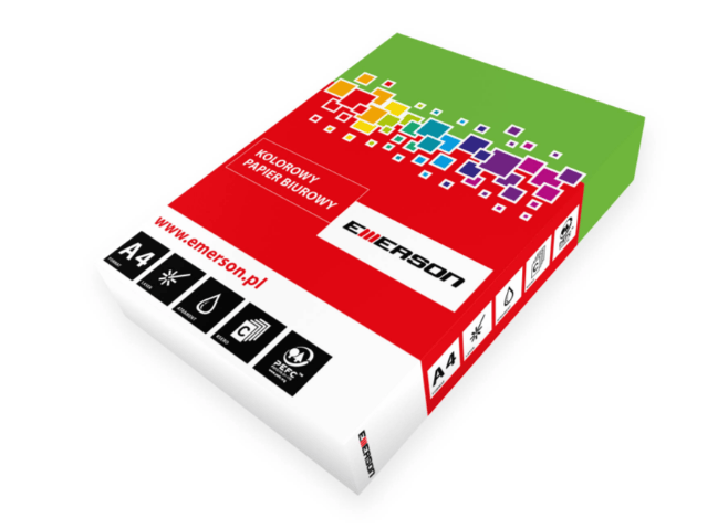 Papier kolorowy - Emerson - zielony ciemny A4 500' 0