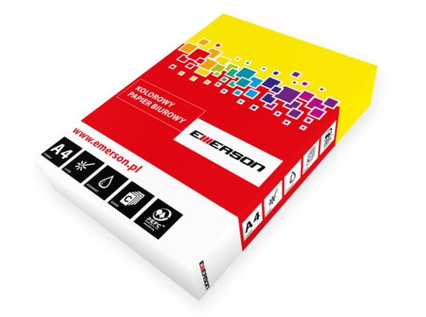 Papier kolorowy - Emerson - żółty A4 500' 0