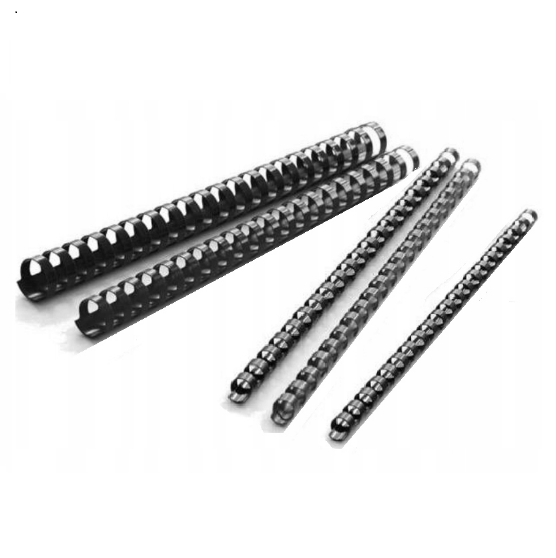 GRZBIETY DO BINDOWANIA - CZARNE - 6, 8, 10, 12, 14 mm - MIX - 25 sztuk 0