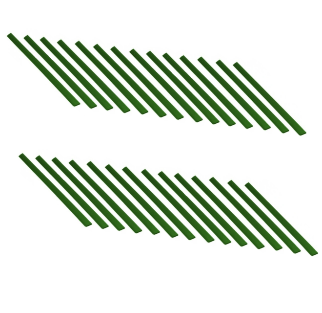 LISTWY WSUWANE DO BINDOWANIA oprawa dokumentów - 25 sztuk - ZIELONE - 6 mm 0