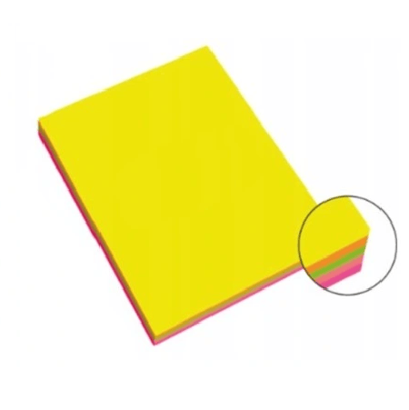 PAPIER KOLOROWY KSERO ORIGAMI - FLUO NEON MIX - A4 80g - 100 sztuk 0